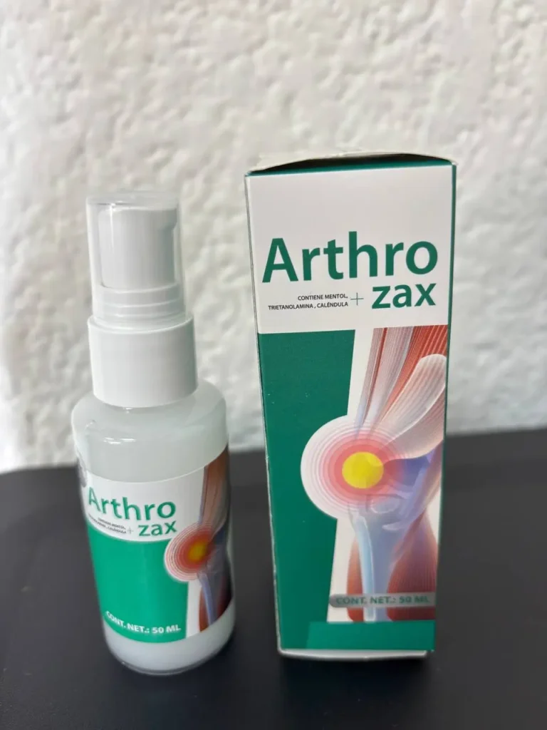 Arthrozax original 50 ml, frasco y caja del producto en México