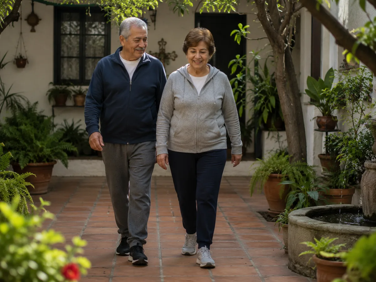 Caminar a paso cómodo complementa los ejercicios de fuerza, no los sustituye.